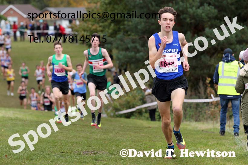 Mens under-17s 2021 National Cross Country Relays, Berry Hill Park, Mansfield. Photo: David T. Hewitson/Sports for All Pics